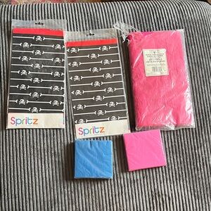 Spritz Pirate Party Supplies Set - Black, Pink, Blue